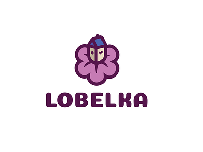 Lobelka (eng. Lobelia) - logo design branding creche design flower graphic design illustration kindergarten lobelia logo logo design nursery playschool