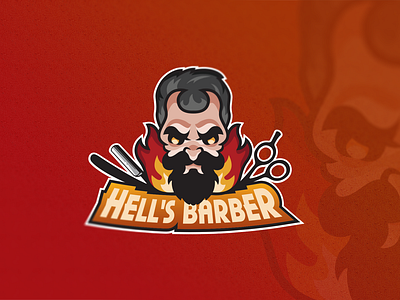 Hell's Barber - mascot logo design