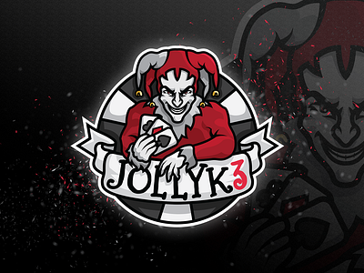 Jollyk3 - mascot / e-sport logo design branding character logo design e sport esport esport logo graphic design illustration jester joker jollyk logo logo design mascot mascot logo