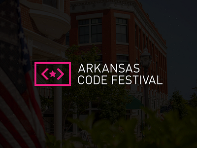 Arkansas Code Festival Logo arkansas code conference development festival flag logo star