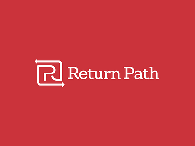 Return Path Logo arrows email identity logo monogram path return rp