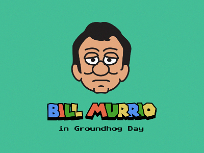 Bill Murrio bill day groundhog illustration mario murray pixel