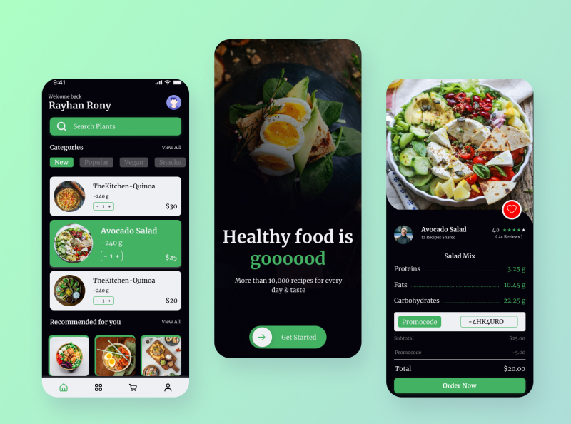 Food Mobile App Design by Rayhan islam Rony on Dribbble