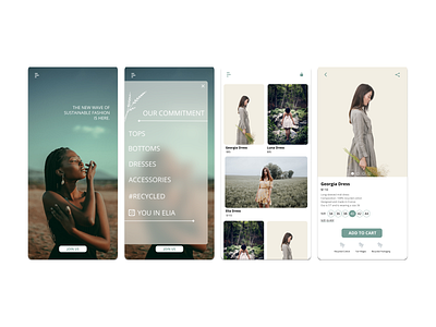 Elia's Closet / Fashion e-commerce app design