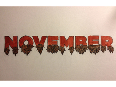 No Shave November drawn hand illustration november type typography watercolor