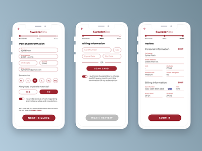 [Daily UI] 001 Sign Up // 002 Card Payment