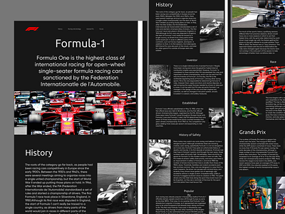 Longread: Formula-1 design figma longread ui ux web сайт