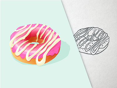 Donut donut object vector