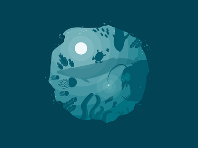Undersea world cuttlefish deep deep sea angler fish jellyfish sea turtle undersea undersea world water whale