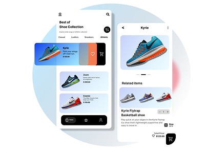 Shoes ui design ui