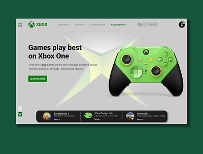 XBOX ui website design