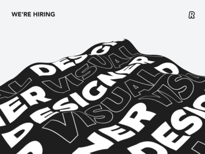 We are hiring a visual designer! minimalistic hiring visual design
