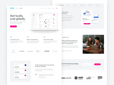 Revolut for Business Homepage banking business desktop landing ui