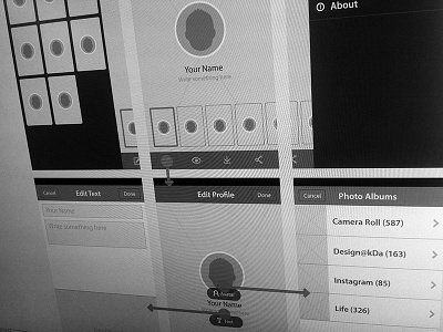 New App Wireframes app ios iphone lock screen wallpaper wireframes