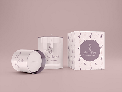 Candle Package branding candles flowers logo package
