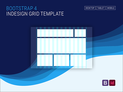 Free InDesign Bootstrap Grid Template bootstrap bootstrap template free grid indesign indesign template mock up template web design wireframe
