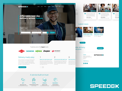 Courier Service Concept - SpeedEx concept courier courier service indesign web design website concept website design