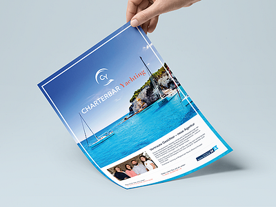 Charterbar-Yachting Flyer branding charterbar ci magazine print yacht