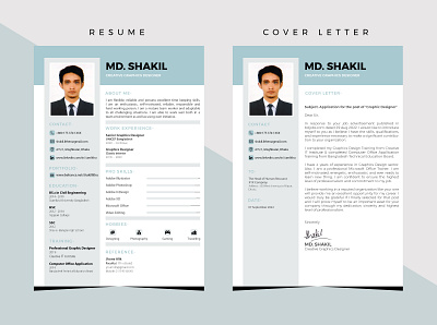 RESUME & COVER LETTER DESIGN design graphic design illustration