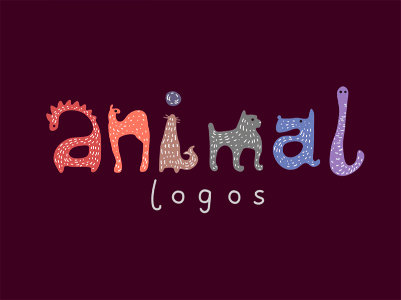 ANIMALOGOS animal animals animation beast cute logofolio logoset motion