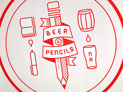 Beer & Pencils Coaster