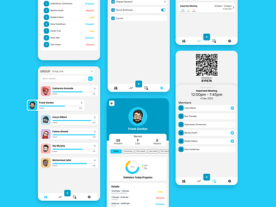 Attendance App Concept app attendance concept design figma graphic design qr ui ux