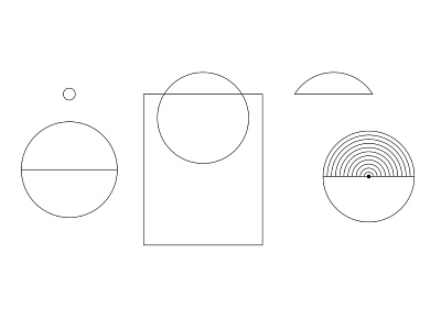 Shape exploration circle icon line logo shapes