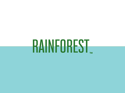 Rainforest Mineral Water Logo branding design forest icon logo mineral type typography water