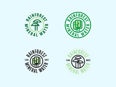 Mineral Water - Badge Explorations badge design forest graphic green icon logo mark mineral tree water