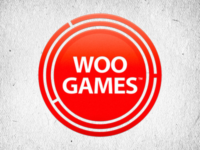 Woo Games Logo android games logo mark maze mobile games red
