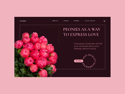 Design about peonies concept design freelance peonies ui ux web