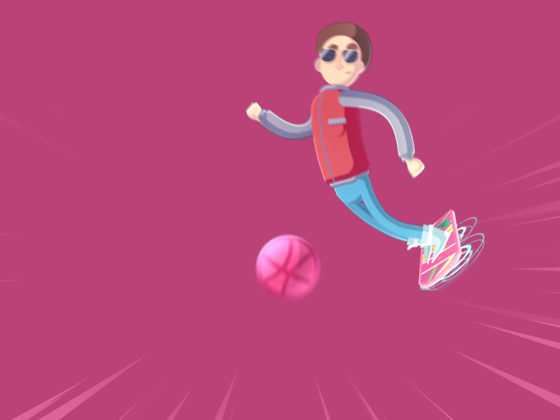 Hellooo Dribbble 2d animation after effects hoverboard illustrator morty