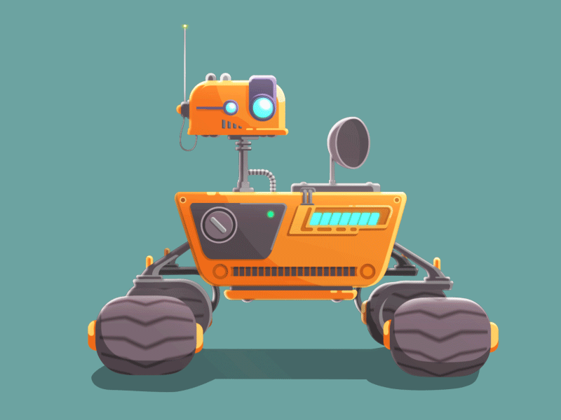 Mars Rover 2d animation after effects illustrator mars rover