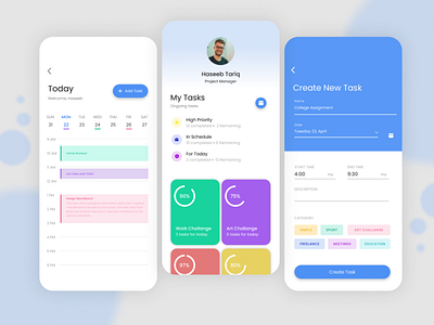 Calendar App UI by Malik Haseeb Tariq on Dribbble