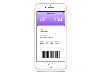 Boarding Pass ( Daily UI 024 ) barcode boarding pass daily ui 024 dailyui figma plane ticket ui