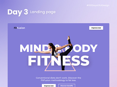 Landing page - Daily UI challenge day 3 100 100daysofuidesign 100daysofuidesignchallenge appdesign branding design redesign ui ux webdesign