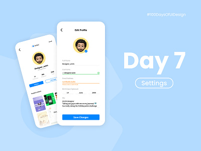 Settings - Daily UI challenge day 7 100daysofuidesign 100daysofuidesignchallenge appdesign branding design illustration logo redesign ui webdesign