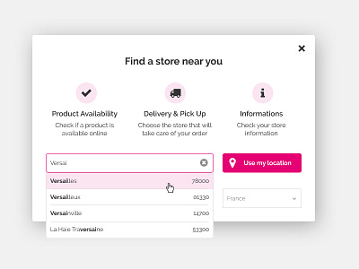 Store locator ecommerce pop in search store locator ui ux uxdesign web website