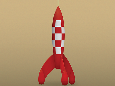 Tintin rocket illustrator rocket tintin