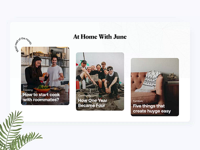 ✍ New Blog Cards | June Homes article articles blog blog cards blog design blog post cards furniture homes pattern plant realestate web website website design