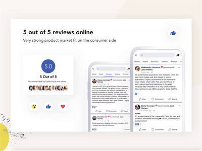 Facebook Review Rating animation app blue clean design effects interface minimalism minimalismus whitespace