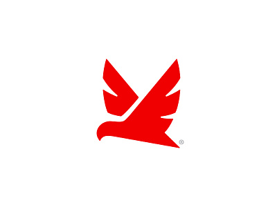 Cofkan bird brand fly icon logaze mark negative wings
