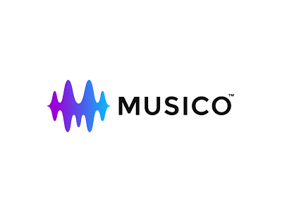 Musico bar logo m letter mark music sound