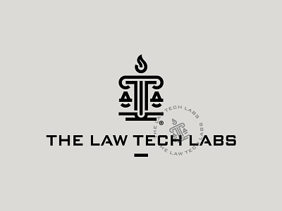 The Law Tech Labs lab law logo logotype scales tech