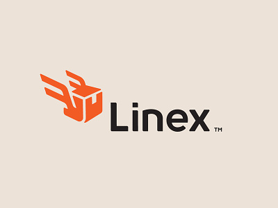 Linex box brand delivery express illustration logaze logistics logo logotype mark package symbol