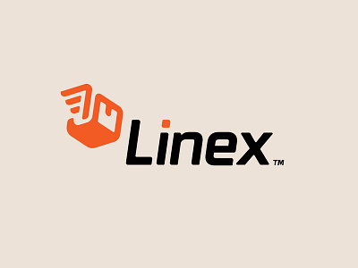 Linex box brand delivery express illustration line logaze logo mark package shipping symbol