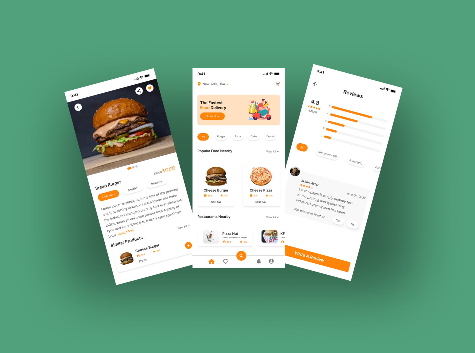 Foos delivery app design. by Pratik Das on Dribbble