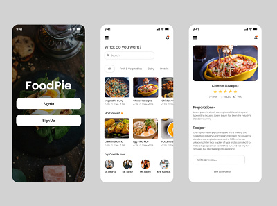 Food recipe app design. app app design app screen design branding design designer dribbble food food app recipe screen ui ui design ux ux design ux research