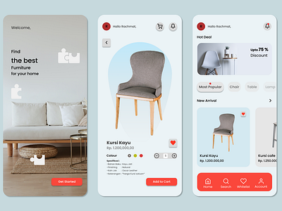 Furniture Shop Mobile App Design