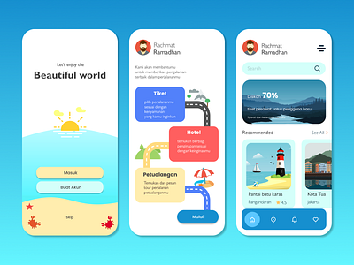 travel app ui dsign